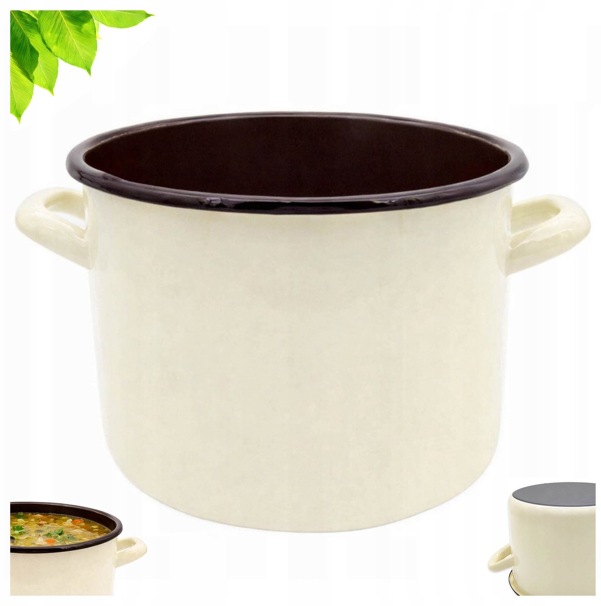 Traditionele Emaille Pan Staal 18 cm - 3,5L