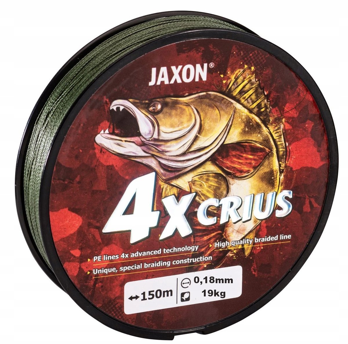 Jaxon Crius 4x Visdraad 0.18mm 150m Donkergroen