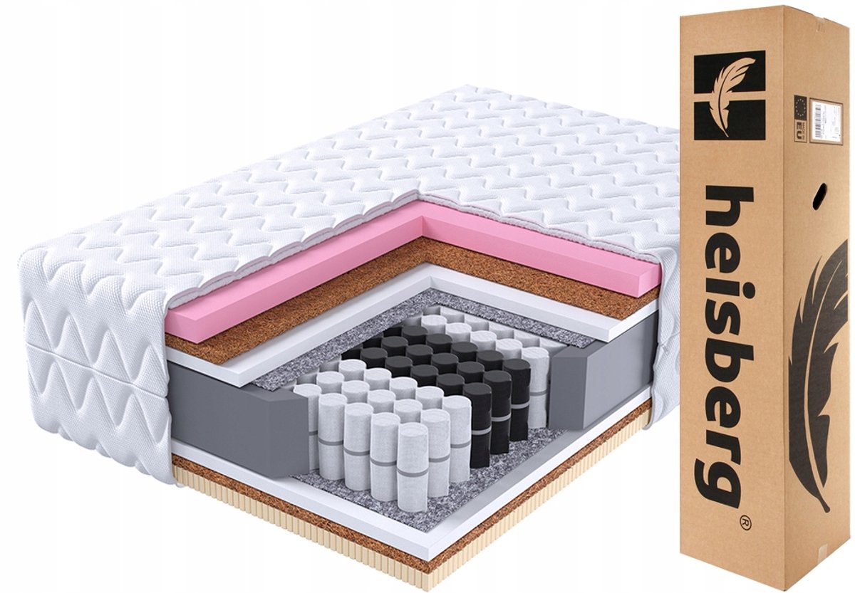 Heisberg PAUL 90x200 Pocketvering Matras: Visco, Kokos, Latex