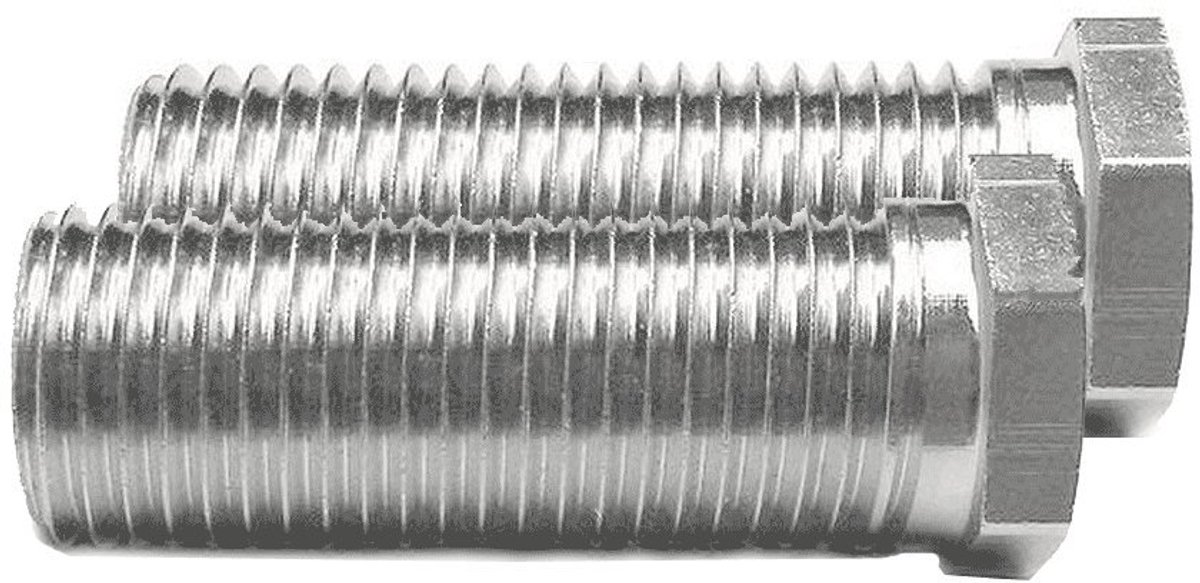 - Metrische holle schroef voor zeefkorfventielen - universele pasvorm voor ventielen van 1,5 en 3,5 inch - 35 mm lengte - M12 x 1,5 mm - 2 stuks