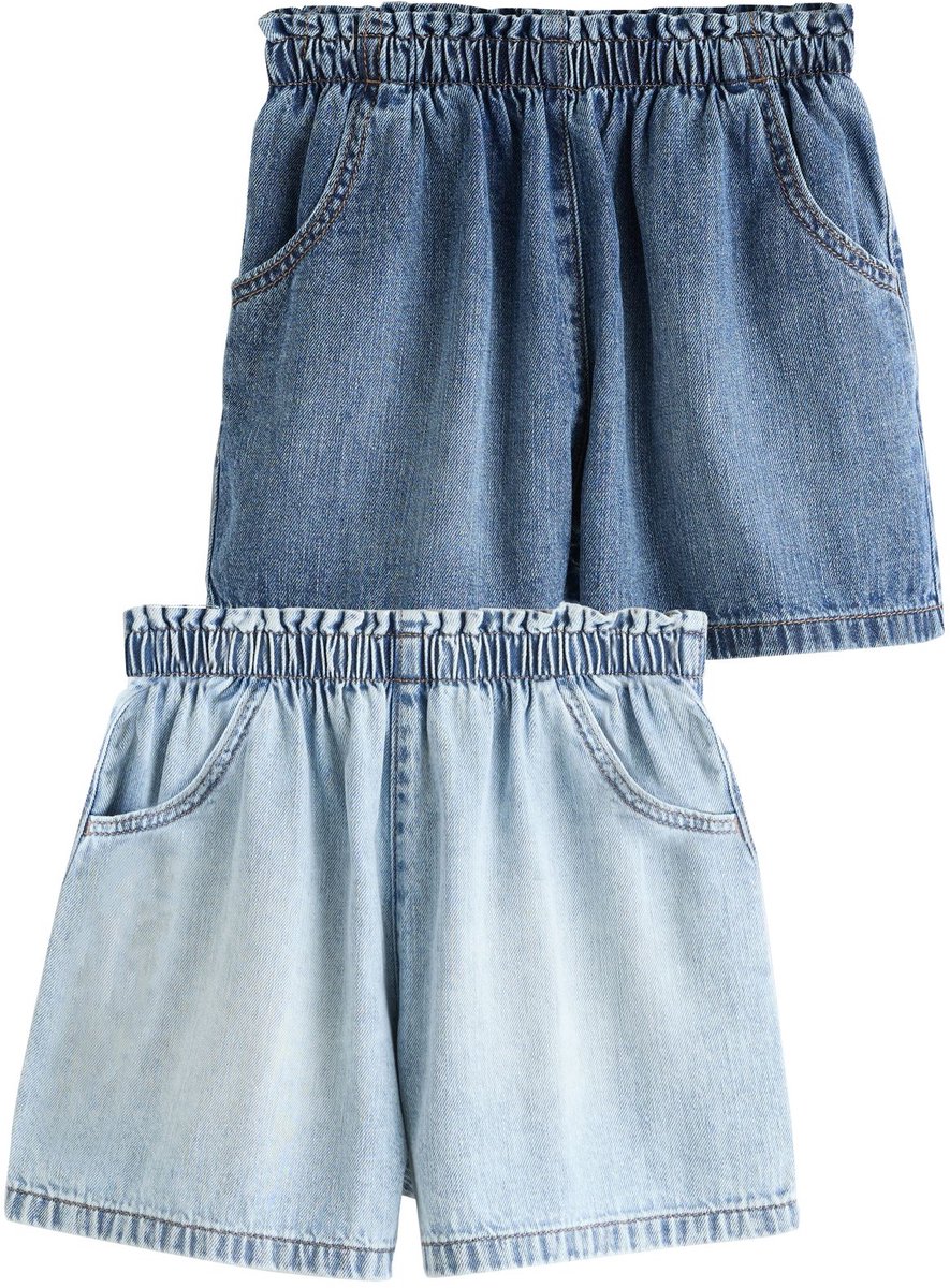 Next - Meisjes - Set van 2 pull-on shorts - Blauw