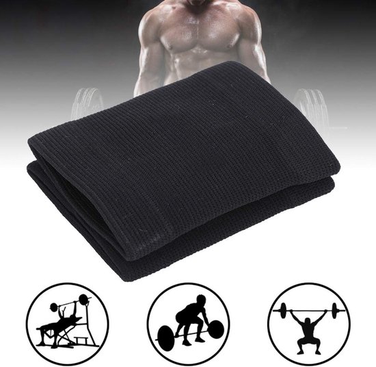 1 Paar Oefening Pols Brace, Polyestervezel Zwart Sport Outdoor Super Elastisch Breien Flexibele Manchet Pijnbestrijding Pols Guard Brace Ondersteuning — afbeelding 4