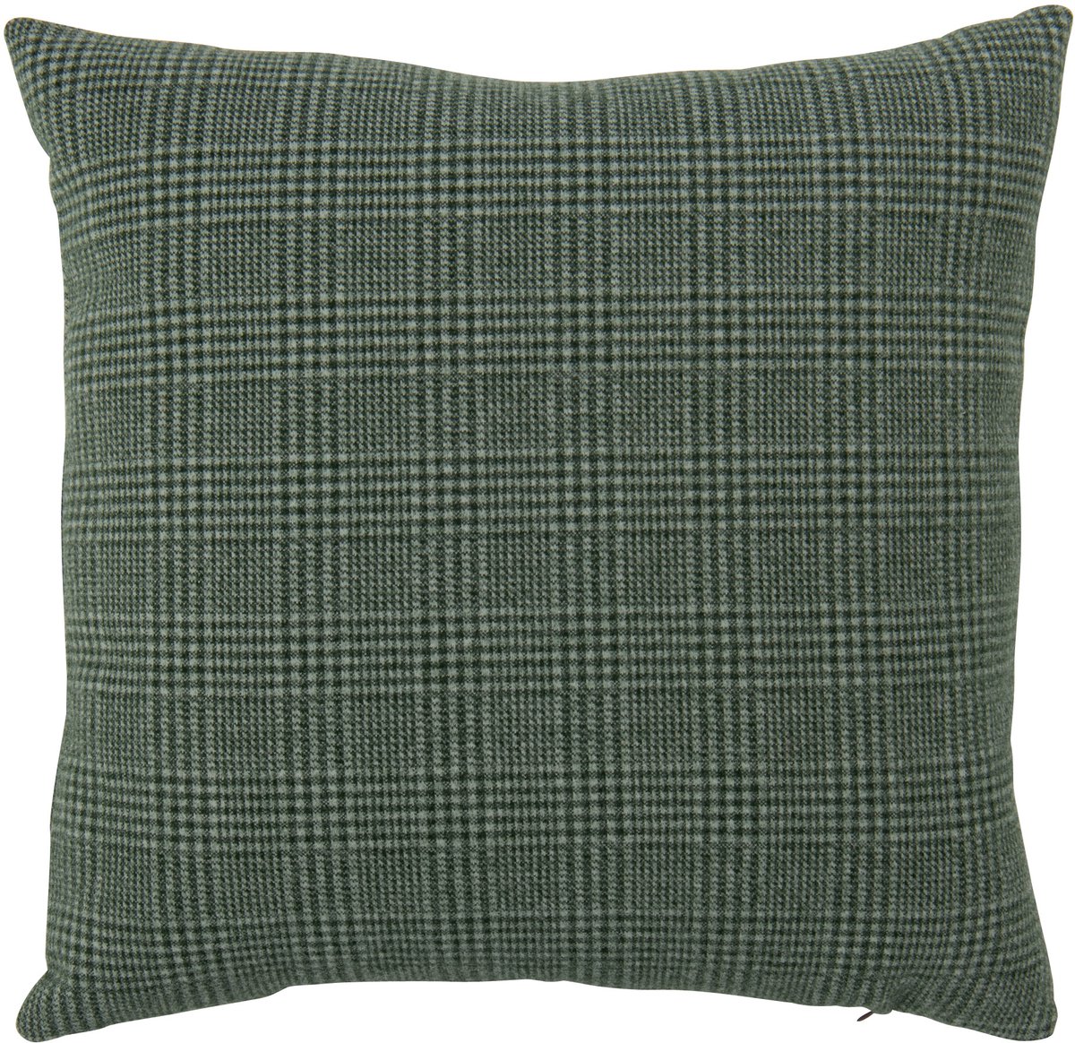 J-Line Kussen met ruitmotief - polyester - groen