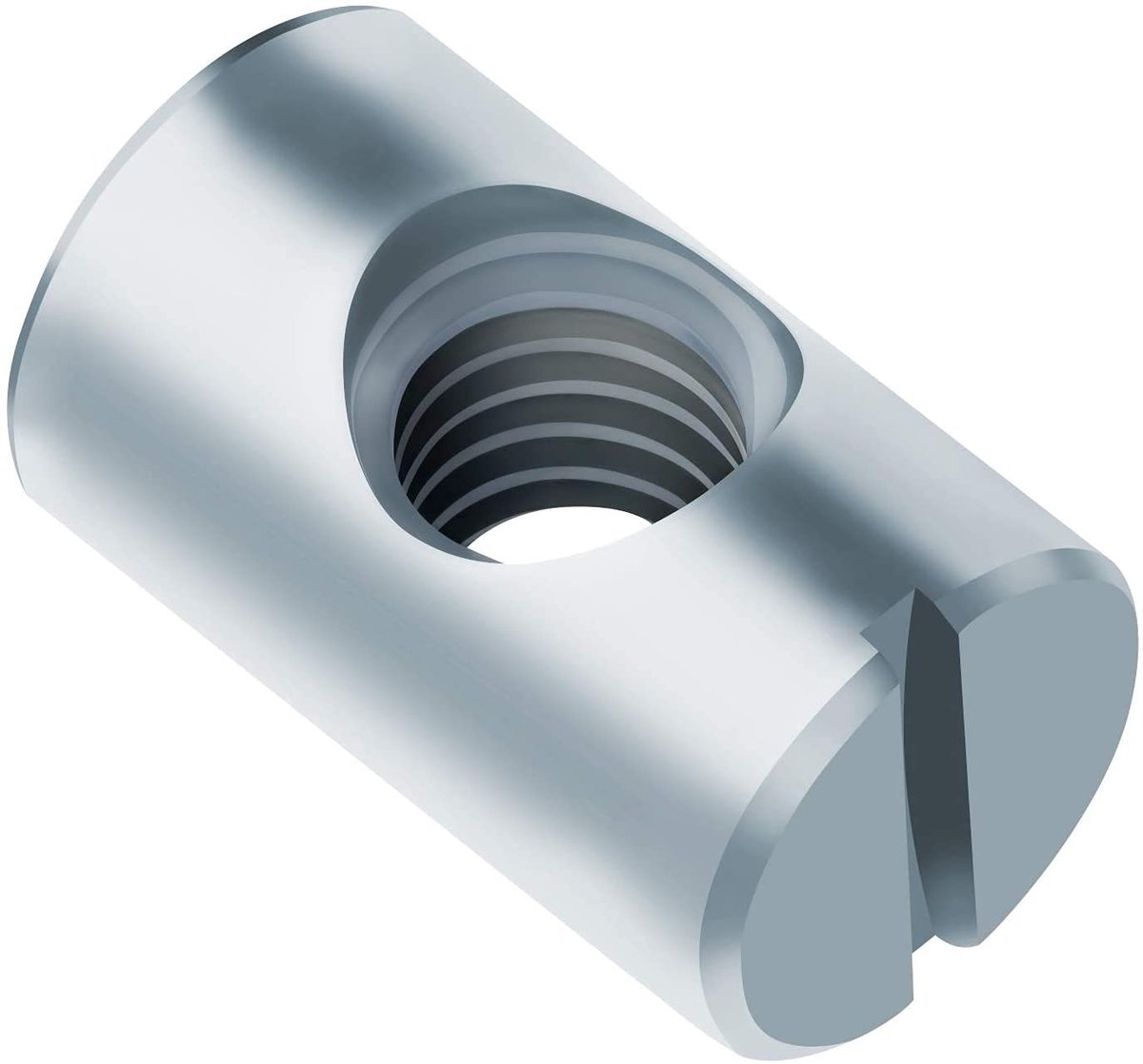 Hexaton Asymmetrische Verzinkt Staal (Pak van 25) voor Meubels/bedden/wieg/stoelen/kinderbed Dowels Nut Bevestigingsmiddelen (10mm x 13mm)