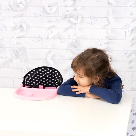 Draagbaar Tafelzitje voor Pop tot 46 cm met Eetblad van Merkloos — afbeelding 2