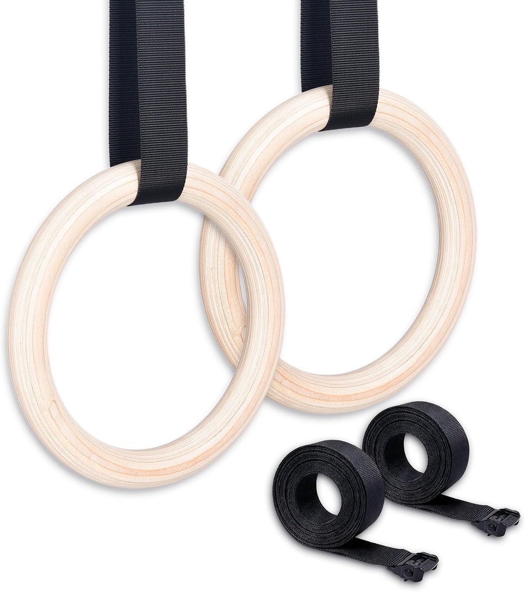 Ringen met bevestigingsriemen, turnringen voor buiten, verstelbare riemen met snelsluiting en karabijnhaak, gymnastiekringen, wedstrijdstandaard, 28 mm, handgrepen