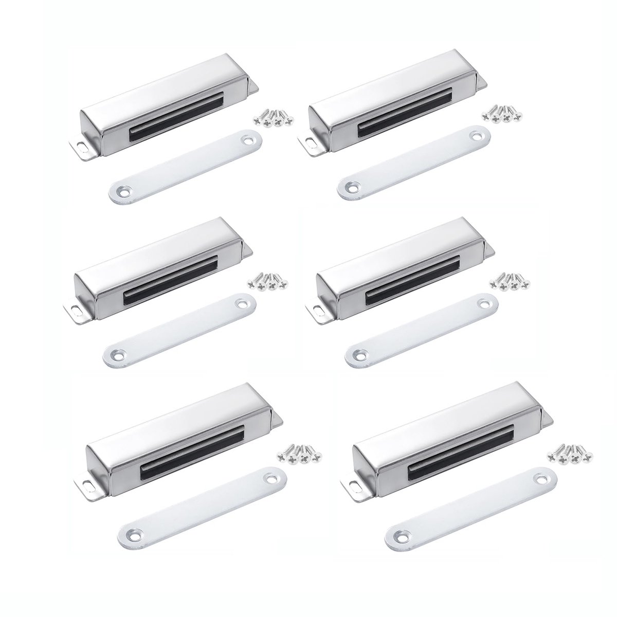 Magneetsnapper, deurmagneet, deurmagneet, magneetsluiting, kast, kastmagneten, deursluiter, deursluiter, deursluiter, roestvrij staal, meubelmagneet voor balkondeur, drukdeuropener, kastdeur