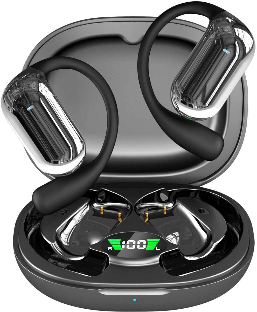 Vertaaloordopjes - AI Vertaler Oortjes met Real-Time Vertaling in 198 Talen en Bluetooth 6.1 - Open-Ear Vertaal Hoofdtelefoon voor Zaken en Reizen - Zwart