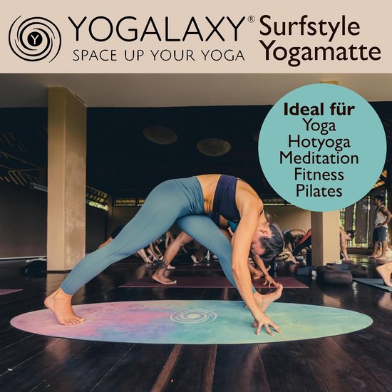 Ovale Yogamat - Gymnastiekmat Sportmat - Thuis Sporten - Antislip Natuurlijk Rubber - 200 x 69 cm - Regenboog — afbeelding 3