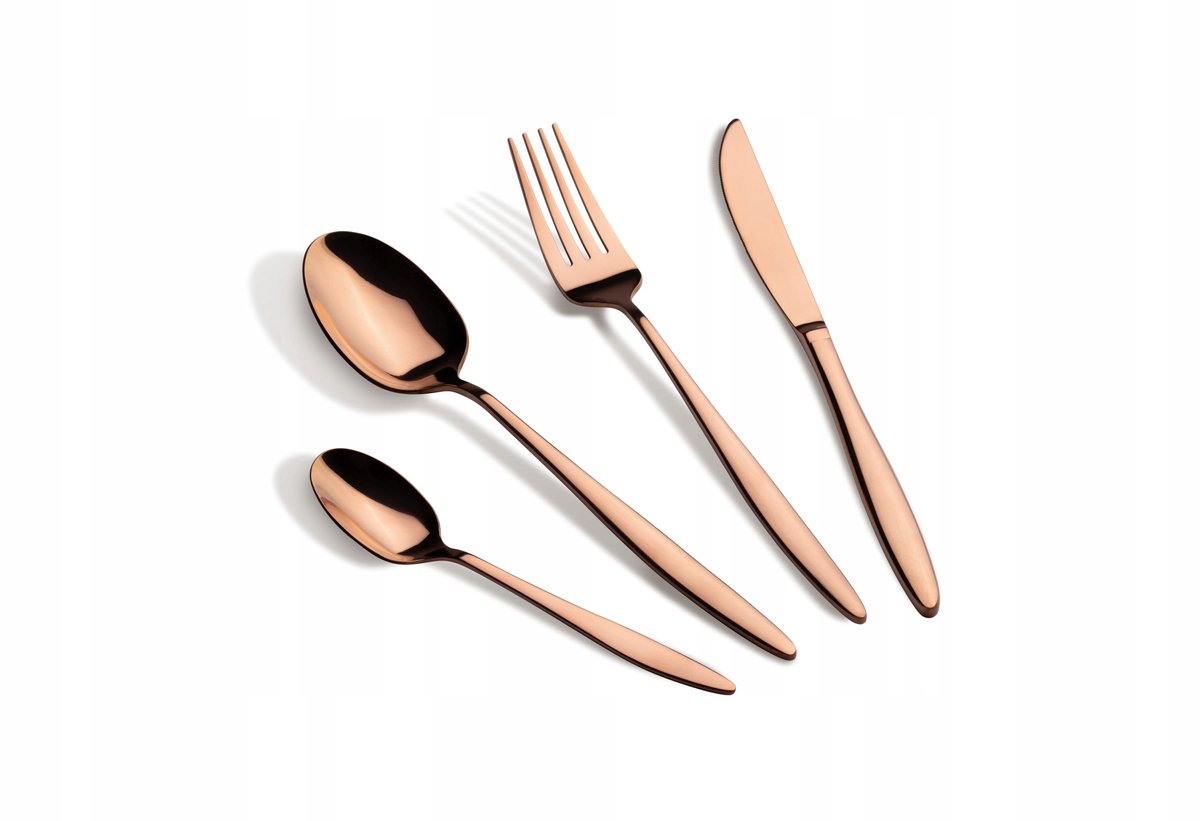 24-delig Bestekset Rose Gold Metallic Line - Roestvrij Staal