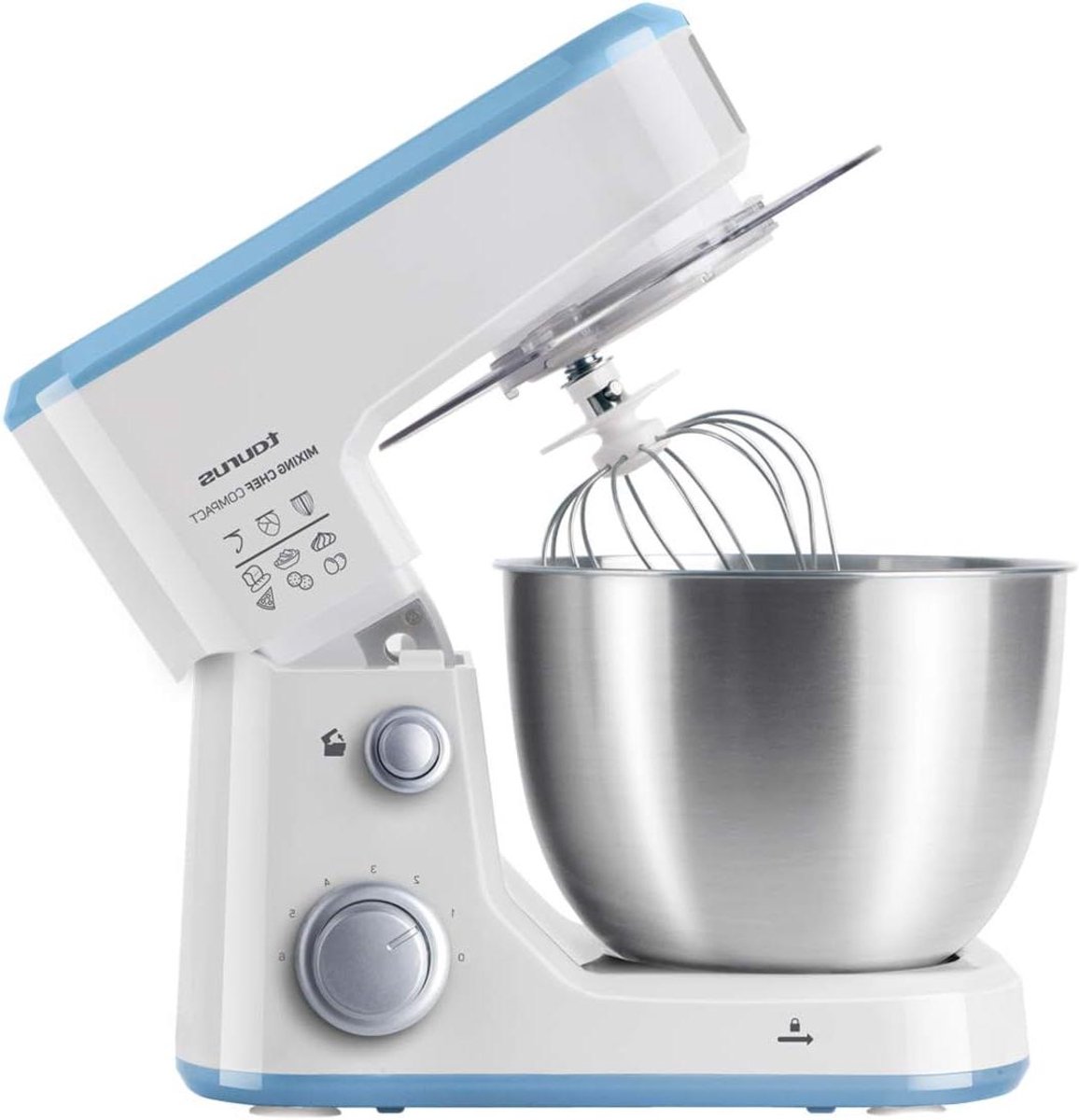 Keukenmachine - Mixer - Bakken en Koken - Planetair Systeem - 4 Liter Kom - Zilver