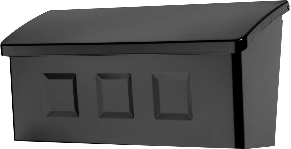 Brievenbus Muurbevestiging - Postbak - Post Ontvangen - Roestbestendige Coating - 36.5 cm Hoog - Zwart