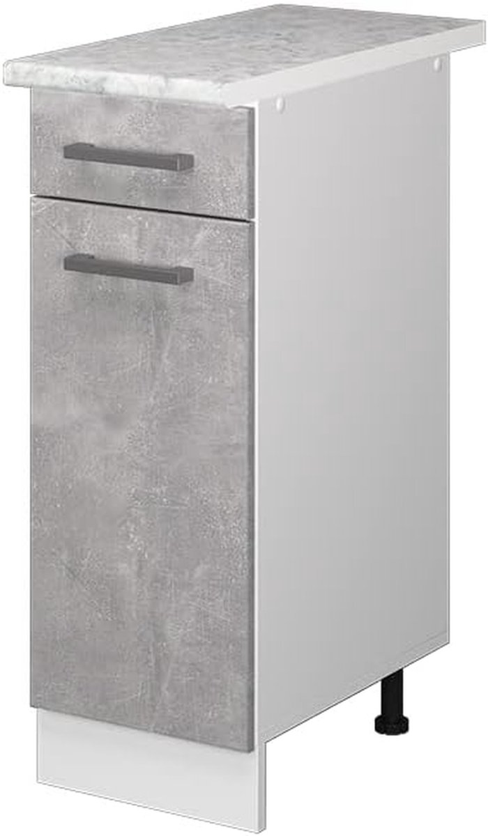 Keukenkast Onderdeel - Keukenmodule Keukenkast - Keuken Opbergen - Modulair Systeem - 60 x 30 x 816 cm - Zwart