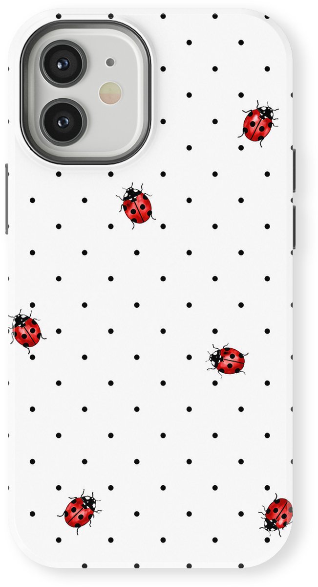 DripCase - Bugs Life Backcover met Mag geschikt voor iPhone 12 Mini - Ladybug Dots