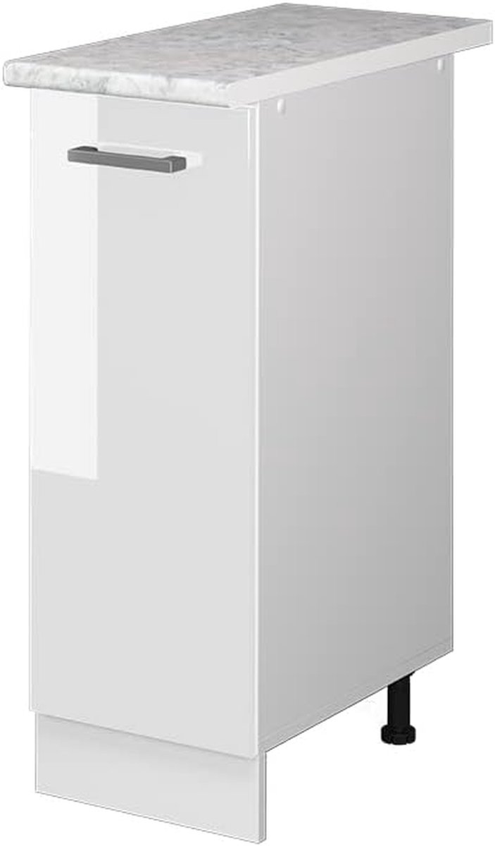 Keukenonderkast - Basismodule Kast - Keuken Organiseren - Modulair Systeem - 30 cm Breed - Wit Hoogglans
