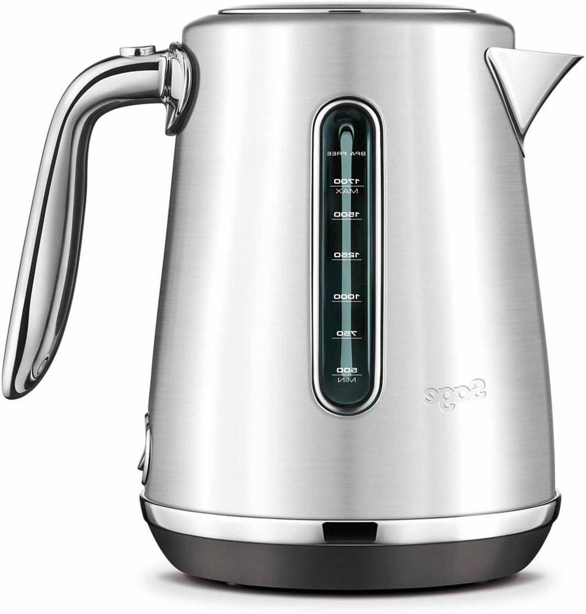 Elektrische Waterkoker - Snel Koken - Warme Dranken - Zacht Openend Deksel - 1.7 Liter - Geborsteld Staal