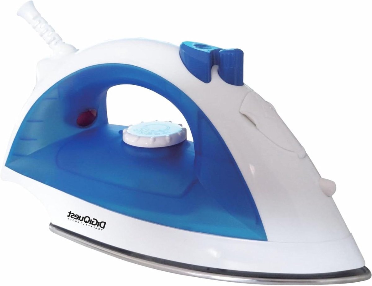 Stoomstrijkijzer - Kledingstrijker - Kreukels Verwijderen - Instelbare Thermostaat - 2000 Watt - Wit/Blauw
