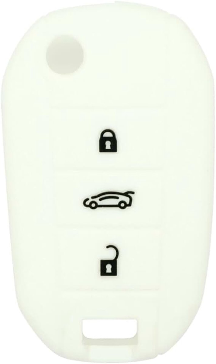 Siliconen hoes voor 3-knops klapsleutel afstandsbediening CV4300 wit