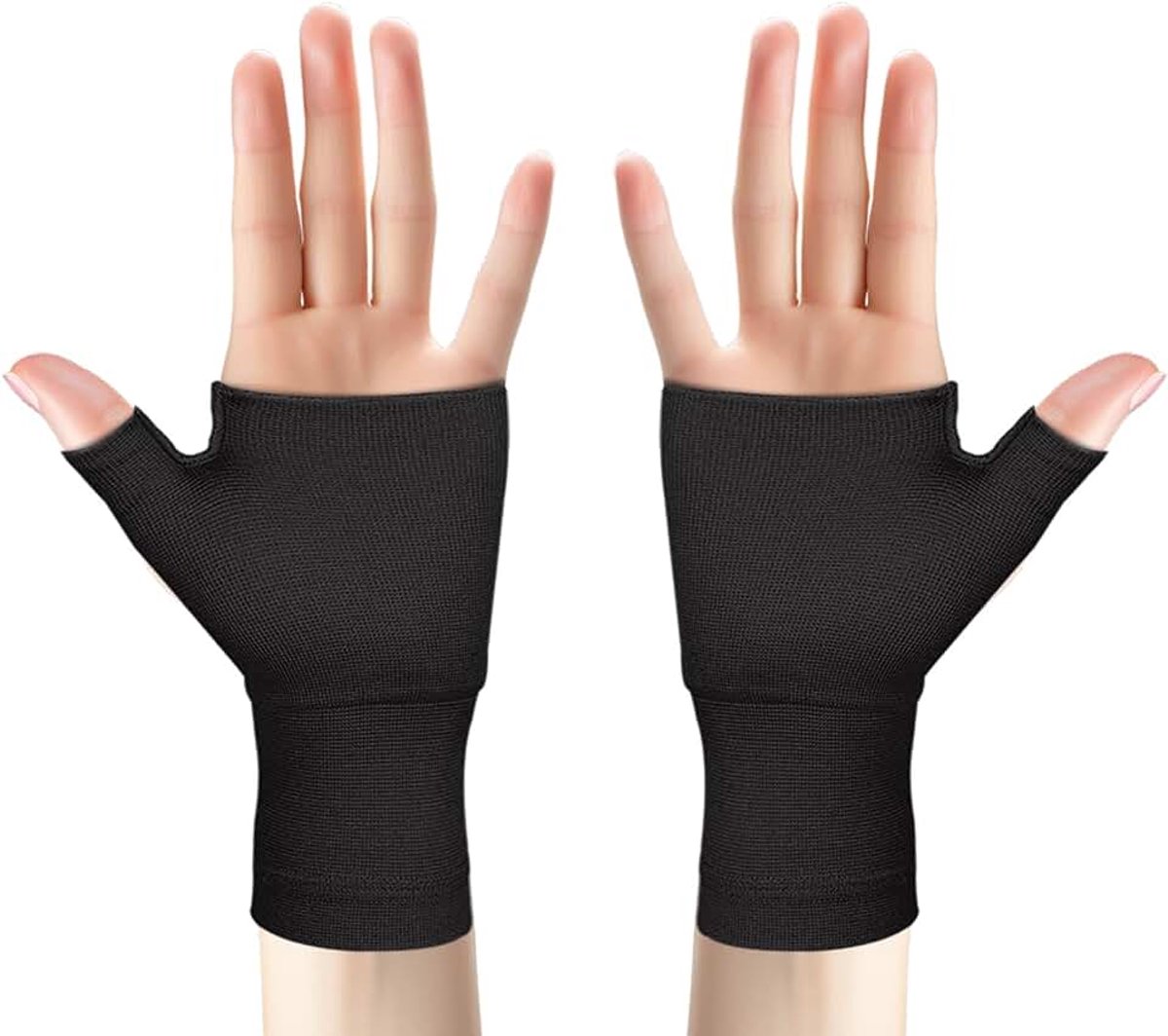 Polssteunen, 2 stuks, ademend, duimspalk, ondersteuning, antislip en elastische handschoenen, voor dames en heren, sport, verstuikingen, peesontsteking