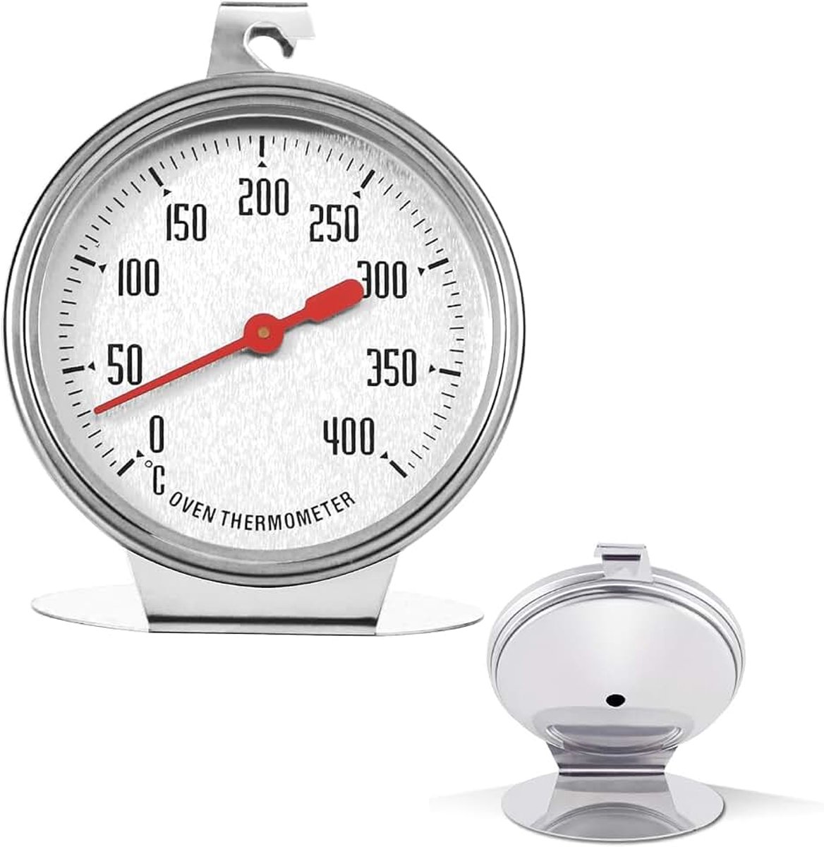 Oventhermometer, roestvrij staal, kookthermometer, gasfornuis, thermometer, grote keukenthermometer, multifunctionele voedseltemperatuurweergave voor bakken, grillen en koken in de keuken