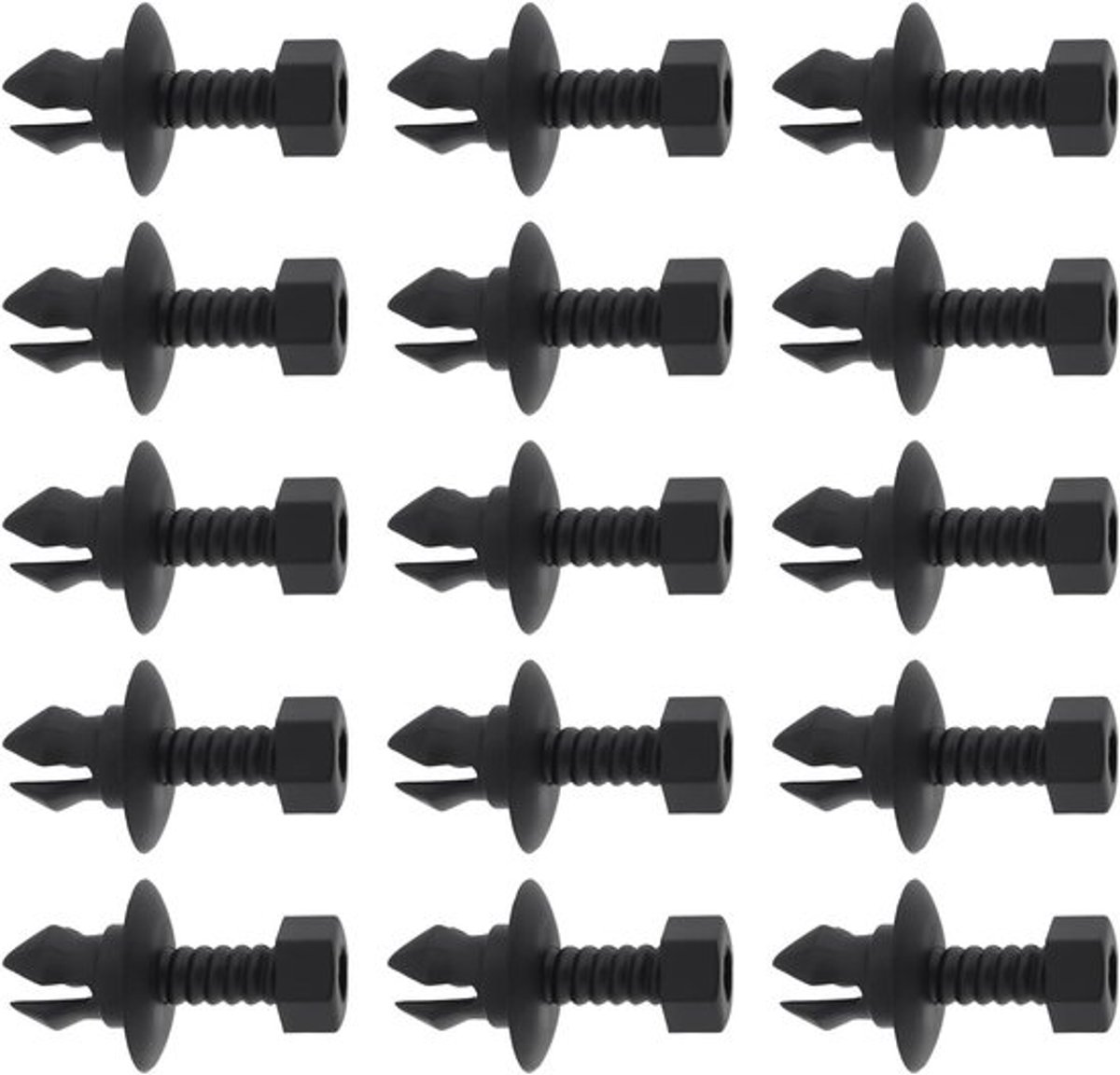 Auto Moulding Side Rok Trim Clips 3C0853934 - Passat Compatibel - Set van 20 - Zwart - Bevestigingsclips - Originele Vervangingsonderdelen - Montageset - Kunststof Clips - Bumper - Onderdelen Volkswagen - Passat B7 B8
