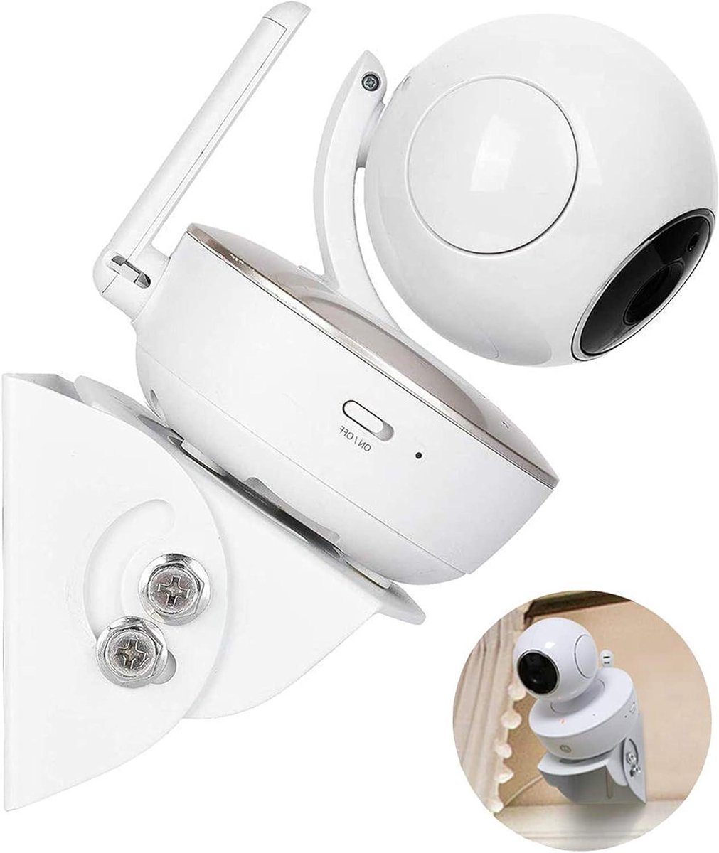 Wandhouder Babyfoon - Camera Beugel - Baby in de gaten - Verstelbare Hoek - 2 Stuks - Wit