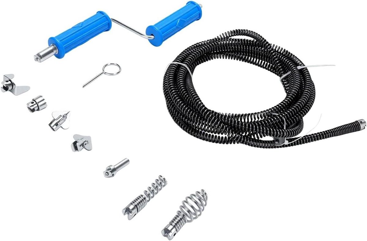 Afvoer Ontstopper - Reinigingskabel Riool - Verstopping Verhelpen - Flexibel Gelegeerd Staal - 3 Meter - Grijs