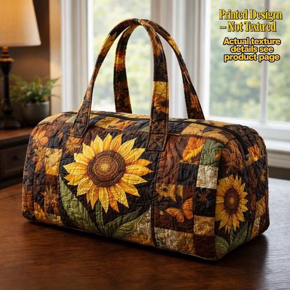 Textielen tas, retro bloemenprint in 3D-stijl, boho-stijl voor reizen en sport, meerkleurig, groot (18 x 9 x 9 inch)，175 modellen