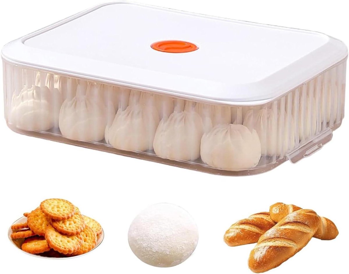 Deeg Rijsbox - Bak Container - Brood Fermentatie - Geurbestendige Afsluiting - 31 x 23 x 9 cm - Transparant