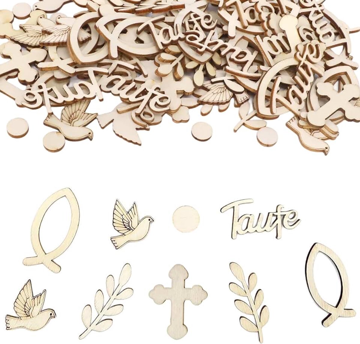 Decoratie voor de doop – Elegante tafeldecoratie voor jongens en meisjes, ook geschikt voor communie, vormsel en babyshower met vismotief