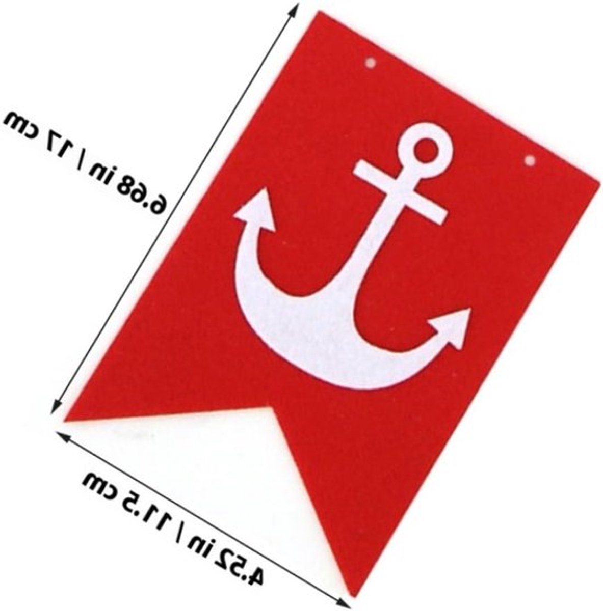 Levensringvormige Nautische Banner met Ankers voor Feestdecoratie - Blauw en Rood voor Verjaardagen en Trouwerijen