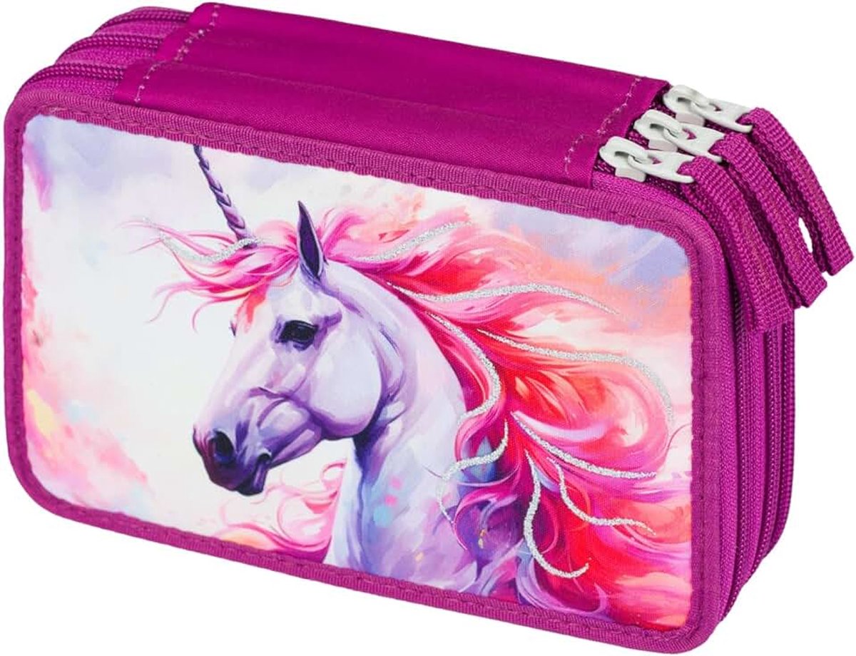 3-vaks etui voor jongens en meisjes, schooletui voor schrijfwaren, schoolbenodigdheden, pennenmap, etui voor school, 20 x 13 x 9 cm