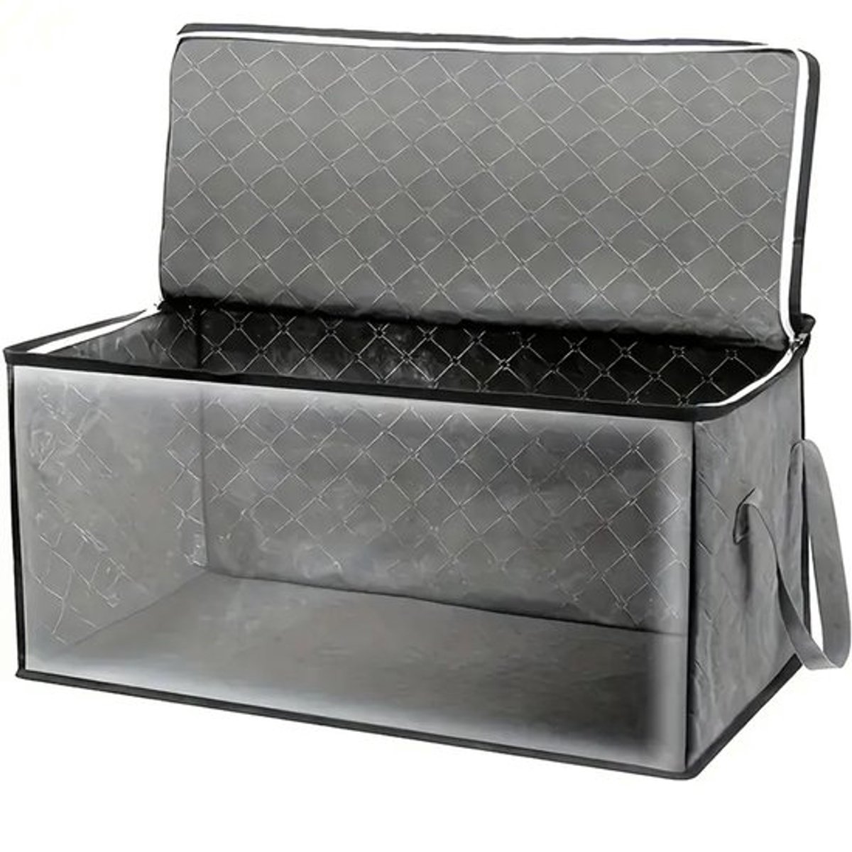 6-pack grijze non-woven opbergzakken | Grote capaciteit met kijkvenster | Geschikt voor kleding/quilts, garderobekasten, campers en reizen
