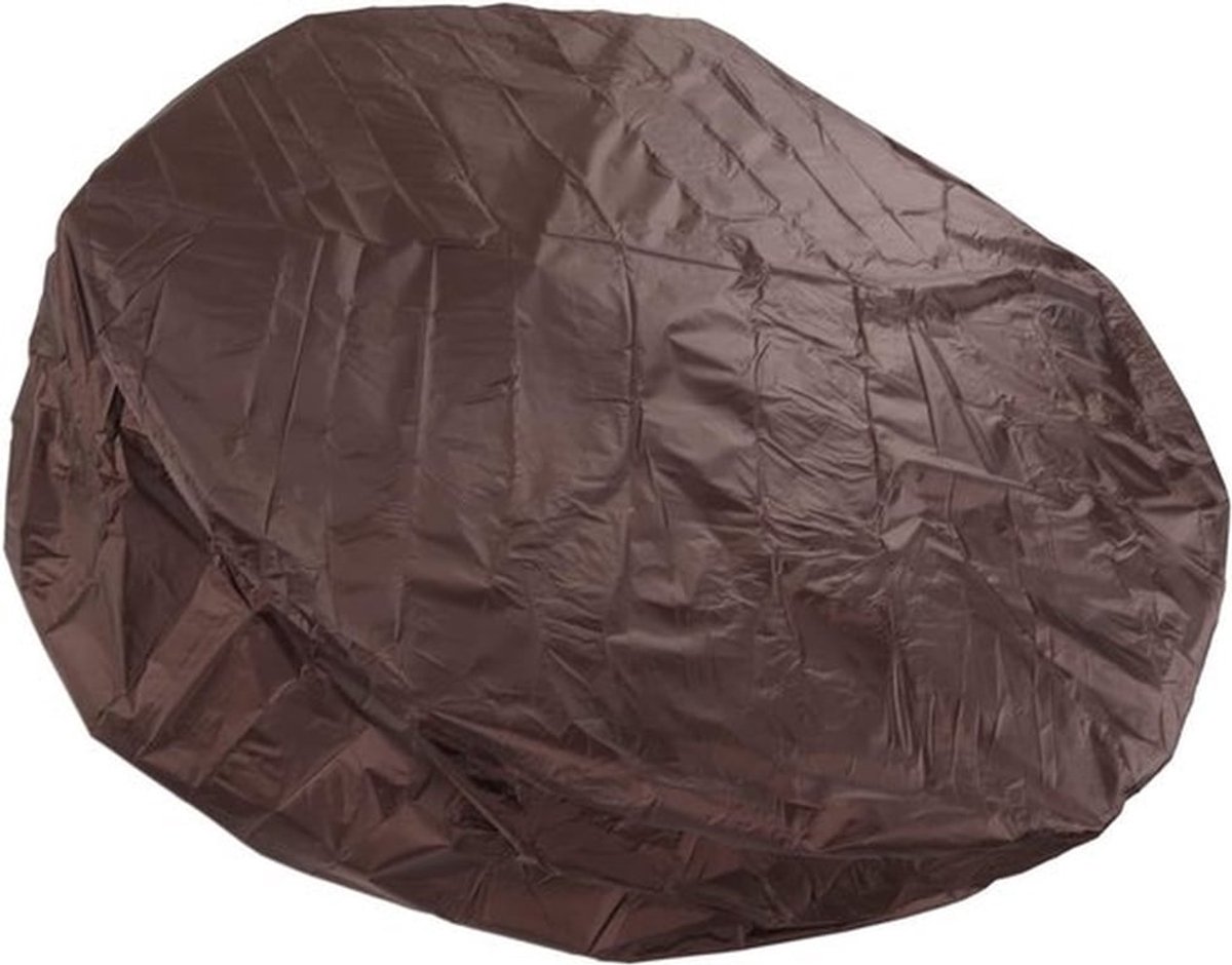Ronde Badcover voor Buiten, SPA Bescherming, Tuinmeubilair Bescherming en Rond Zwembad met Trekkoord (Bruin)
