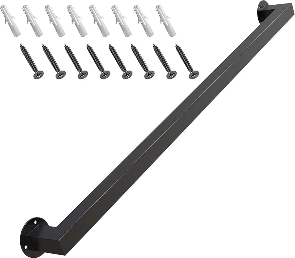 90cm Treppenhandläufe, Zwart Handloop Treppe | handauf Badkamer, metaal ijzer zwart handauf vintage, geländer buiten, voor trappenhuis, tuin, ingang, gang handläufe