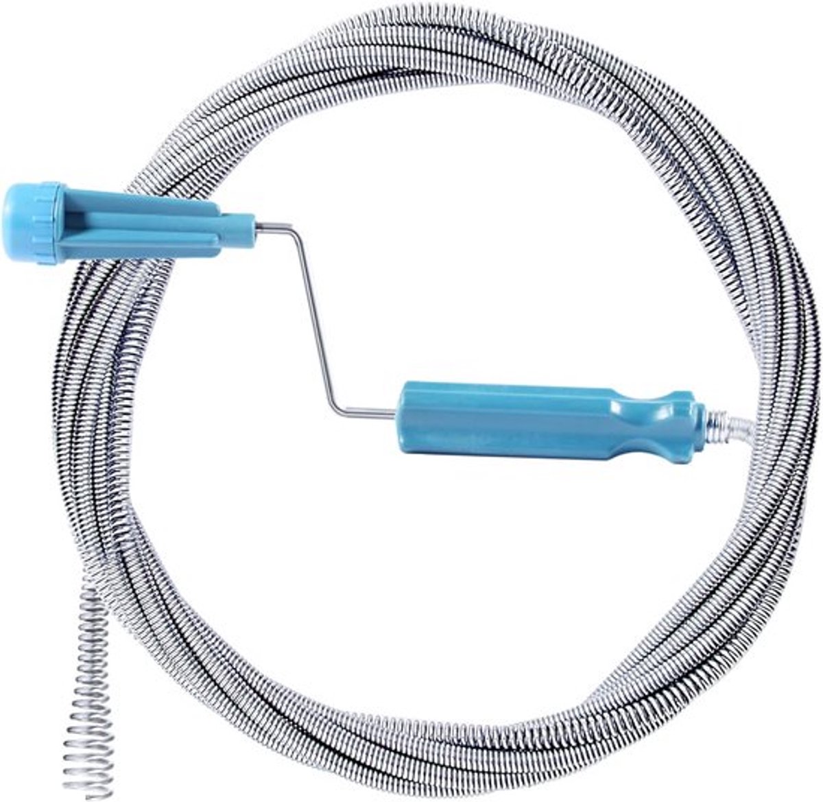 Afvoerpijpreinigingsspiraal 5 meter, 5mm diameter, boorpunt, dunne afvoerslang, spiraal verstopping reiniger met borstel - Badkamer en keuken ontstopper
