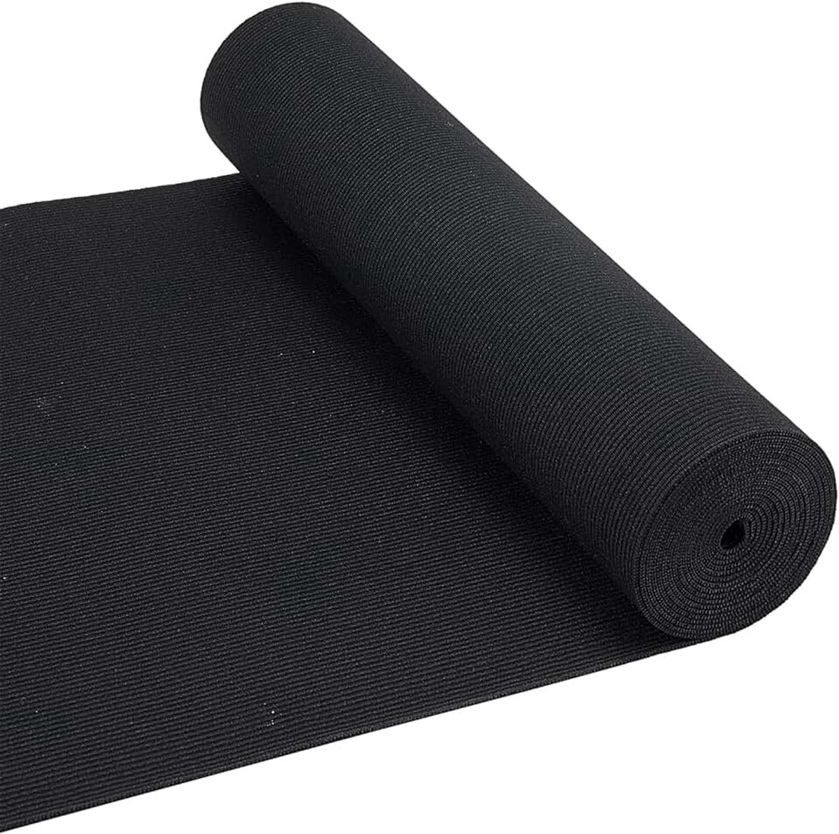 11,81 inch x 1,1 yard (30cm x 1m) Zwarte elastische rubberen banden voor knutselen, platte elastische stretchband voor haar, vlechten, naai-accessoires en knutselen