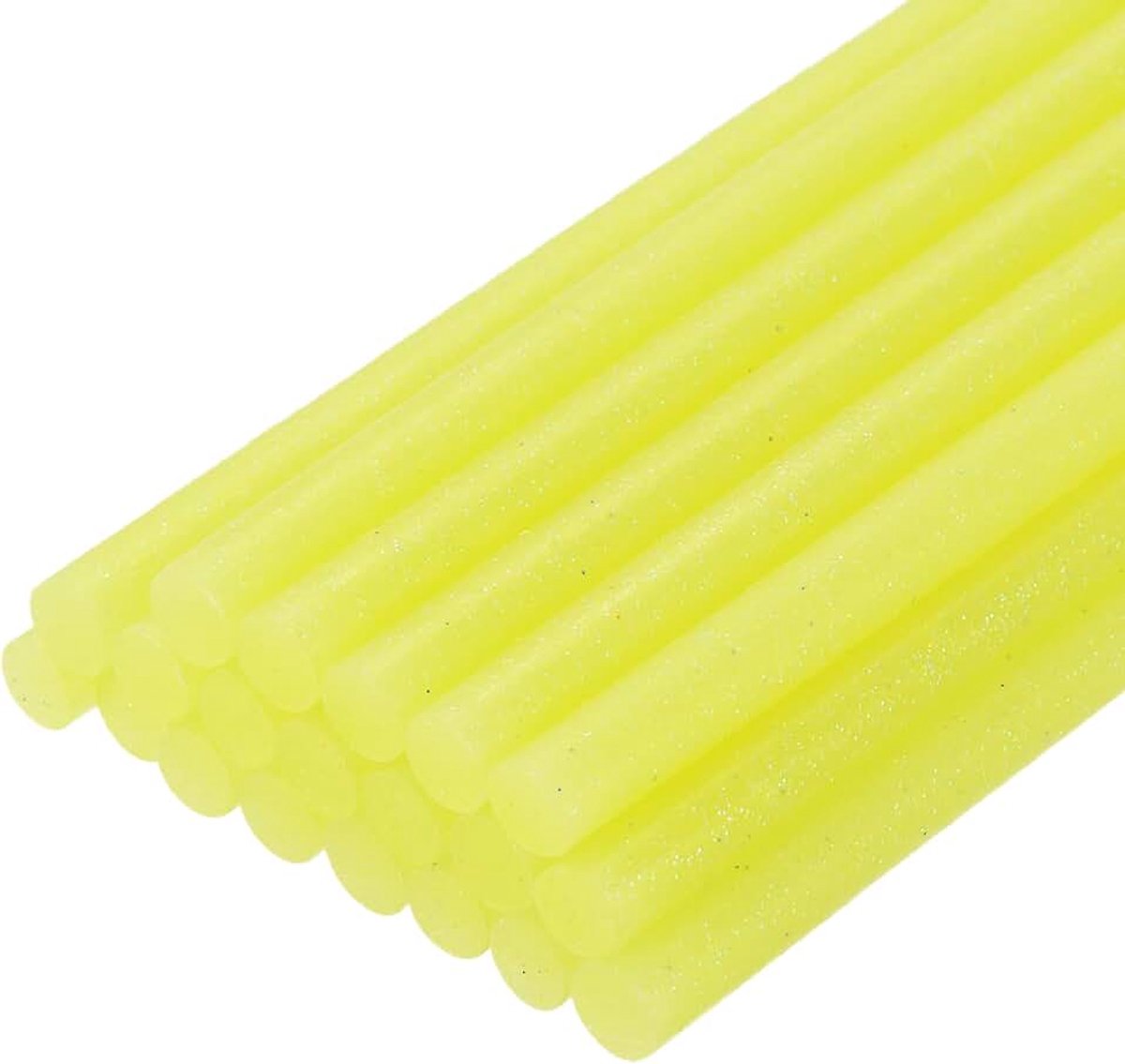 30 stuks lijmpisten, 7 mm x 100 mm, mini lijmpistool, lijmpistool, lijmpisten, hete lijmpisten, voor reparatie, knutselen, decoratie, doe-het-zelf handwerk, glitter, geel