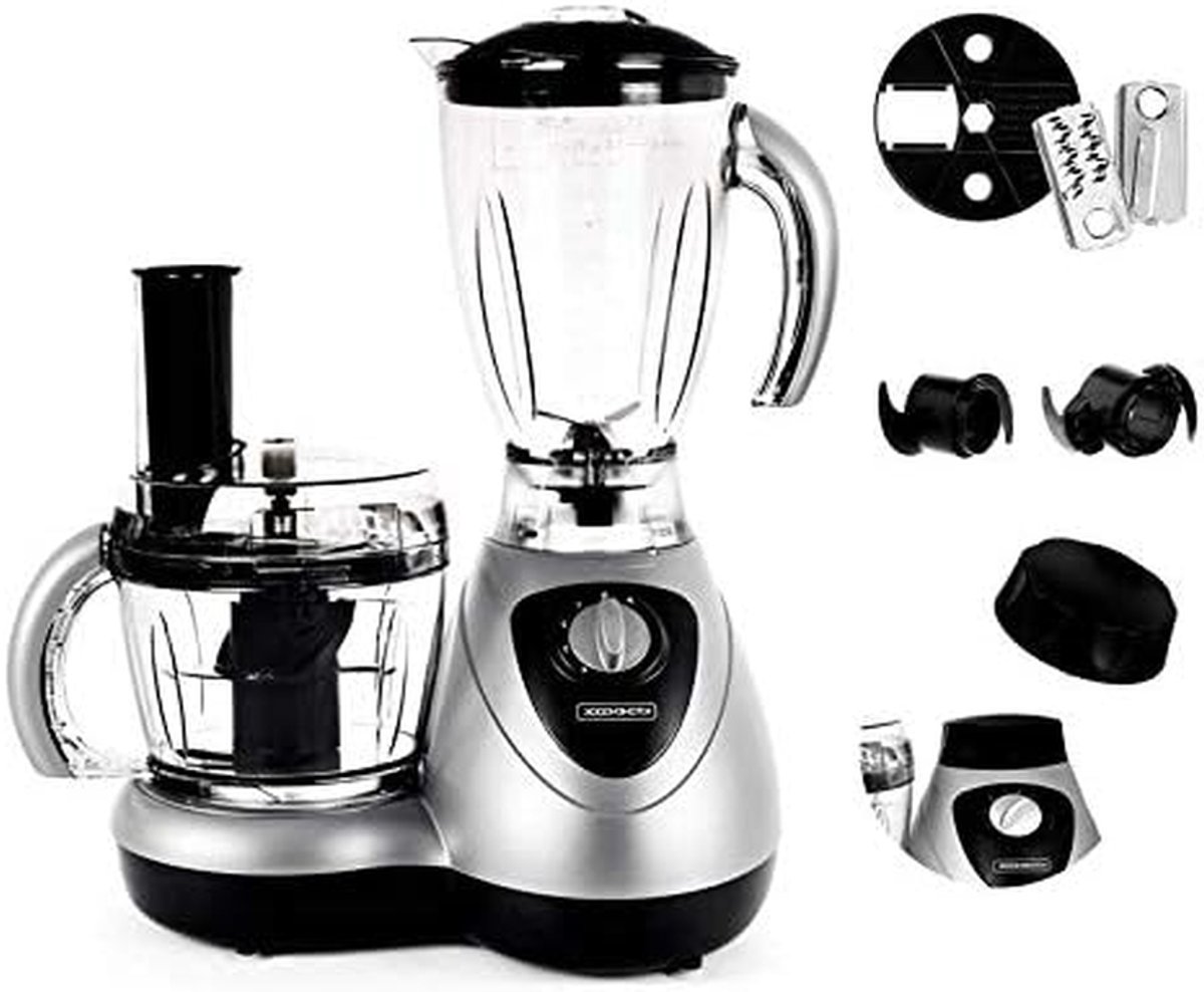 Keukenmachine - Keukenrobot - Mengen en Blenden - 500 Watt Motor - 1.5L Blender - Zilver Zwart