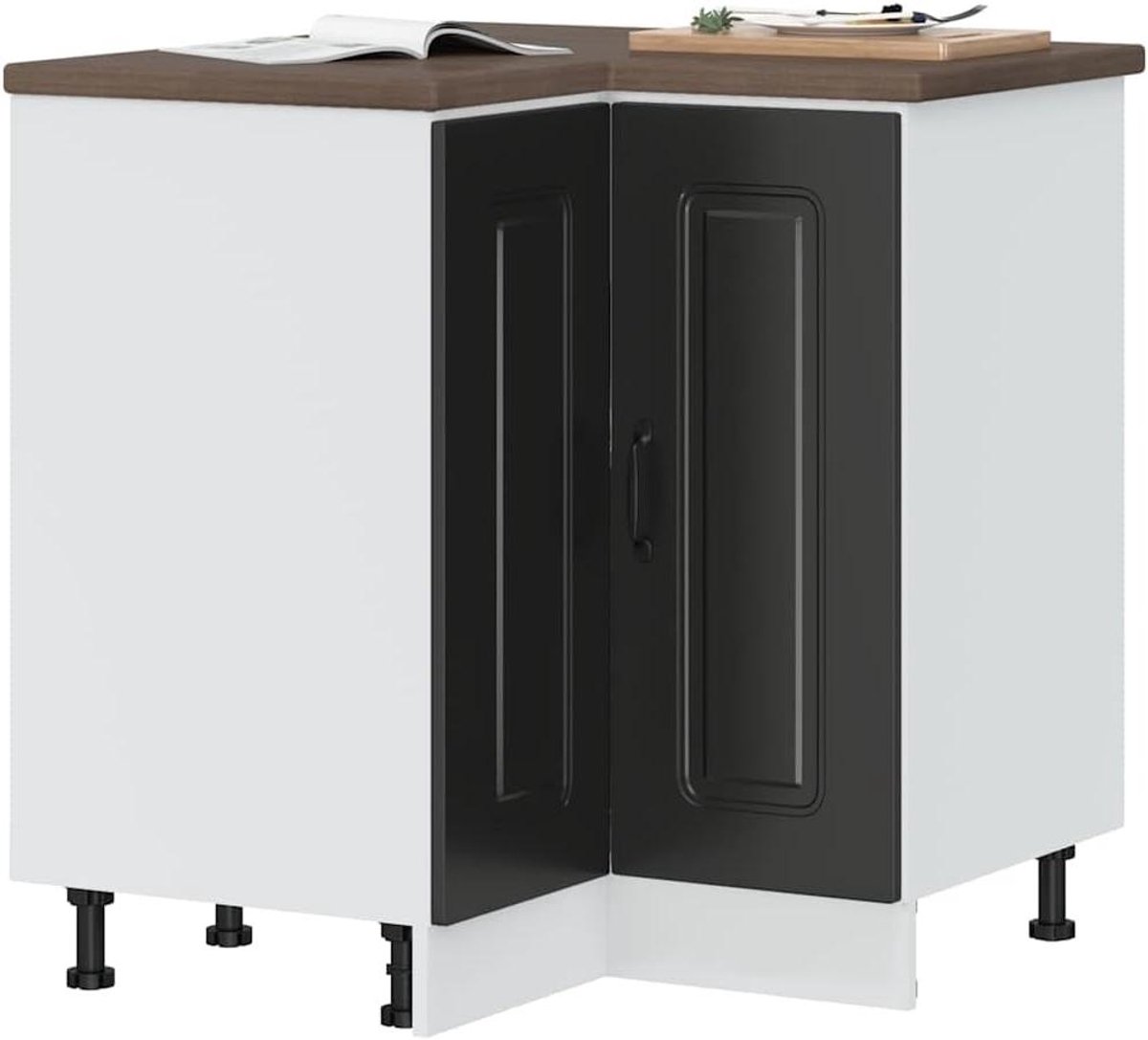 Hoekkast - Opbergkast Hoek - Keuken Optimaliseren - Verstelbare Poten - 75.5 x 75.5 cm - Zwart