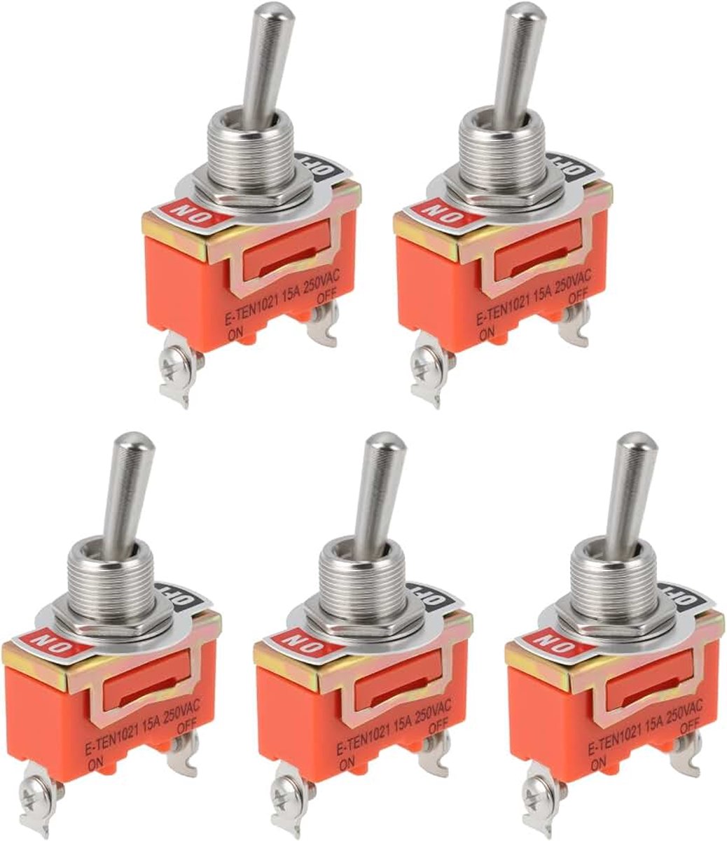 Tuimelschakelaars 15A/250 VAC E-TEN1021 voor auto, boot, camping, hobby, oranje