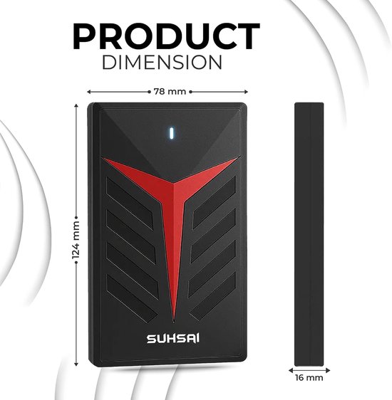 Externe harde schijf - Draagbare HDD - Gegevens opslaan - Plug-and-play functie - 500 GB - Zwart — afbeelding 5