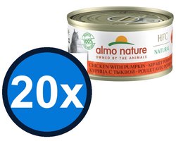 20x Almo Nature HFC - Kip & Pompoen - Kattenvoer Natvoer - 70g