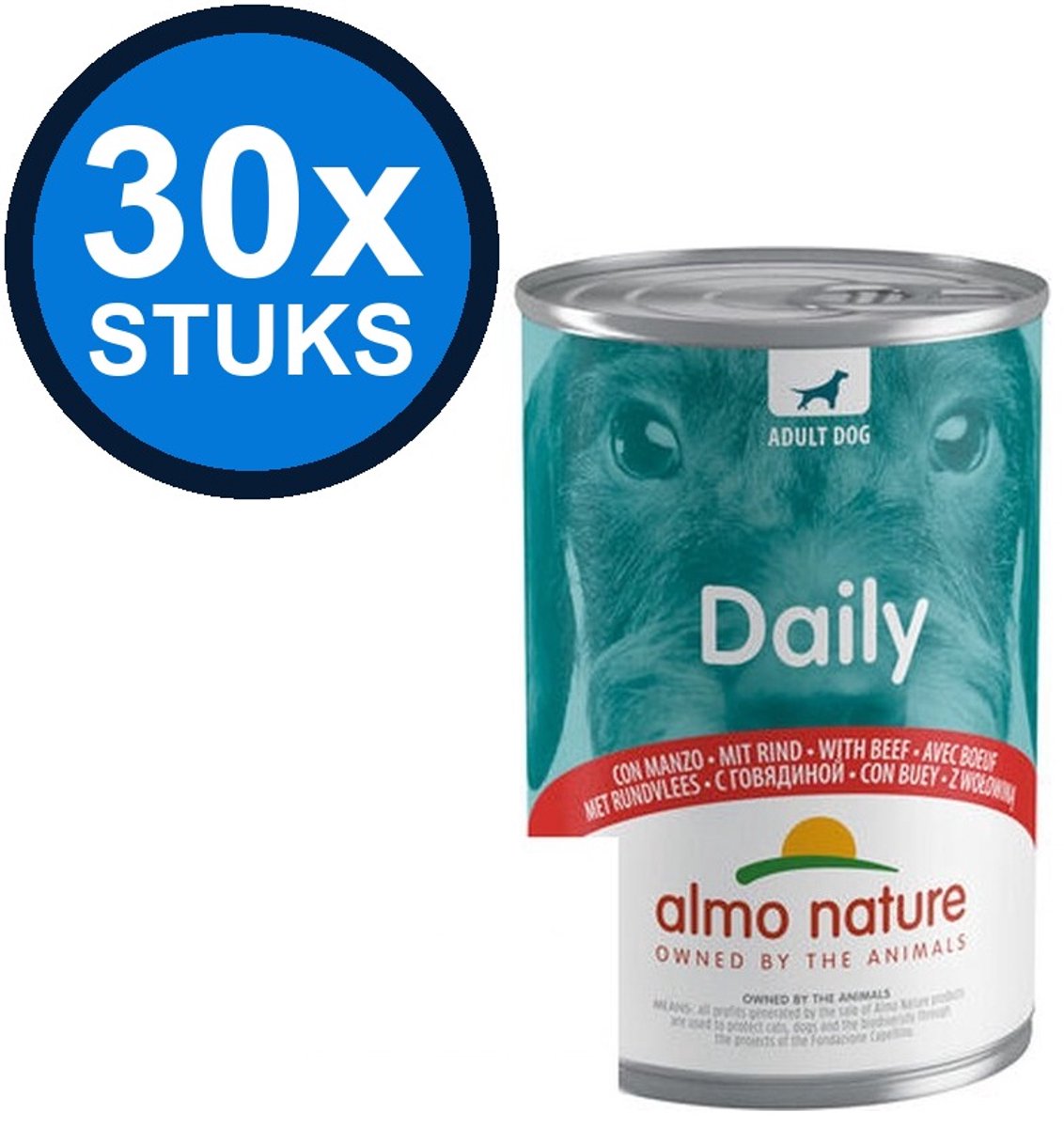 Almo Nature Almo Nature Daily - Rund - Hondenvoer Natvoer Blik - 400g
