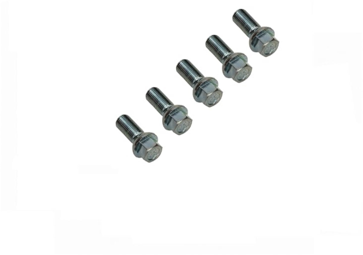 5 stuks standaard wielmoeren en -bouten 17 mm zeskant M14x1.5 27 mm voor Audi A2 A3 A4 TT Seat Ibiza Leon Skoda Fabia Octavia Superb Volkswagen Arteon Caddy Golf Polo Tiguan Touran T-Roc 8D0601139A