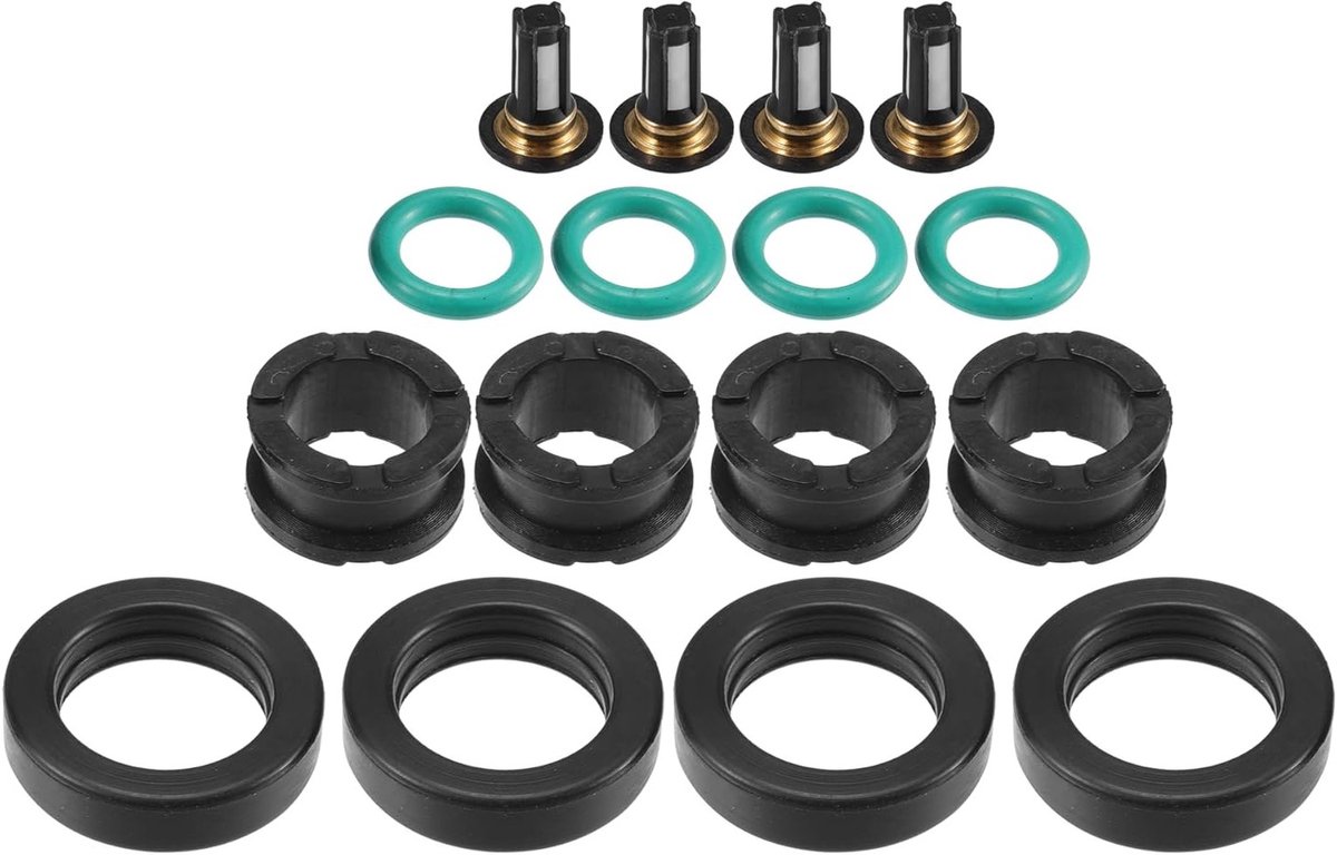 O-Ring Set voor Brandstofinjectie - Reparatieset voor Auto's - Geschikt voor Suzuki GSXR1000 2002 - 4 Sets van NBR Rubber