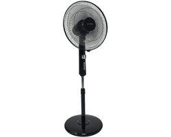Luvego Statief Ventilator - Zwart - In Hoogte Verstelbaar met Oscillatiefunctie & 3 Snelheden - Stil & Staand