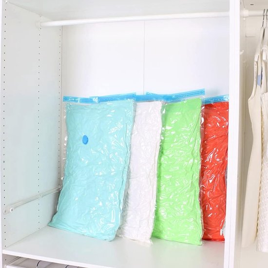 Vacuüm Opbergzakken - Compressiezakken Dekbed - Ruimte Besparen - Ultra Dik Materiaal - 80x100cm - Transparant — afbeelding 3