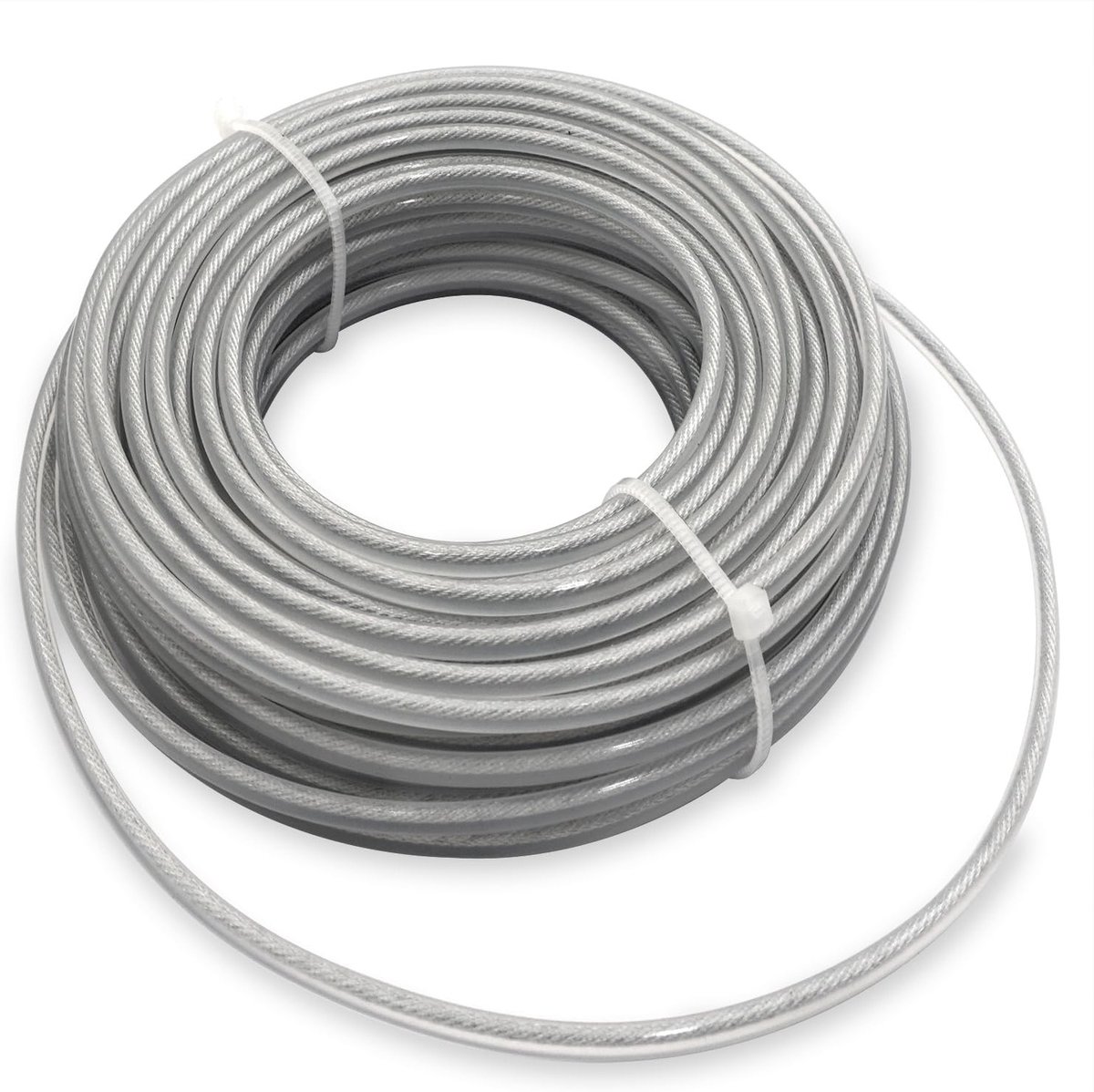 Duurzame Ronde Stalen Gras Trimmerlijn 0.07" 2.4mm x 15m - Sterke Onkruid Strimmer Draad met Nylon Bescherming voor Tuinonderhoud