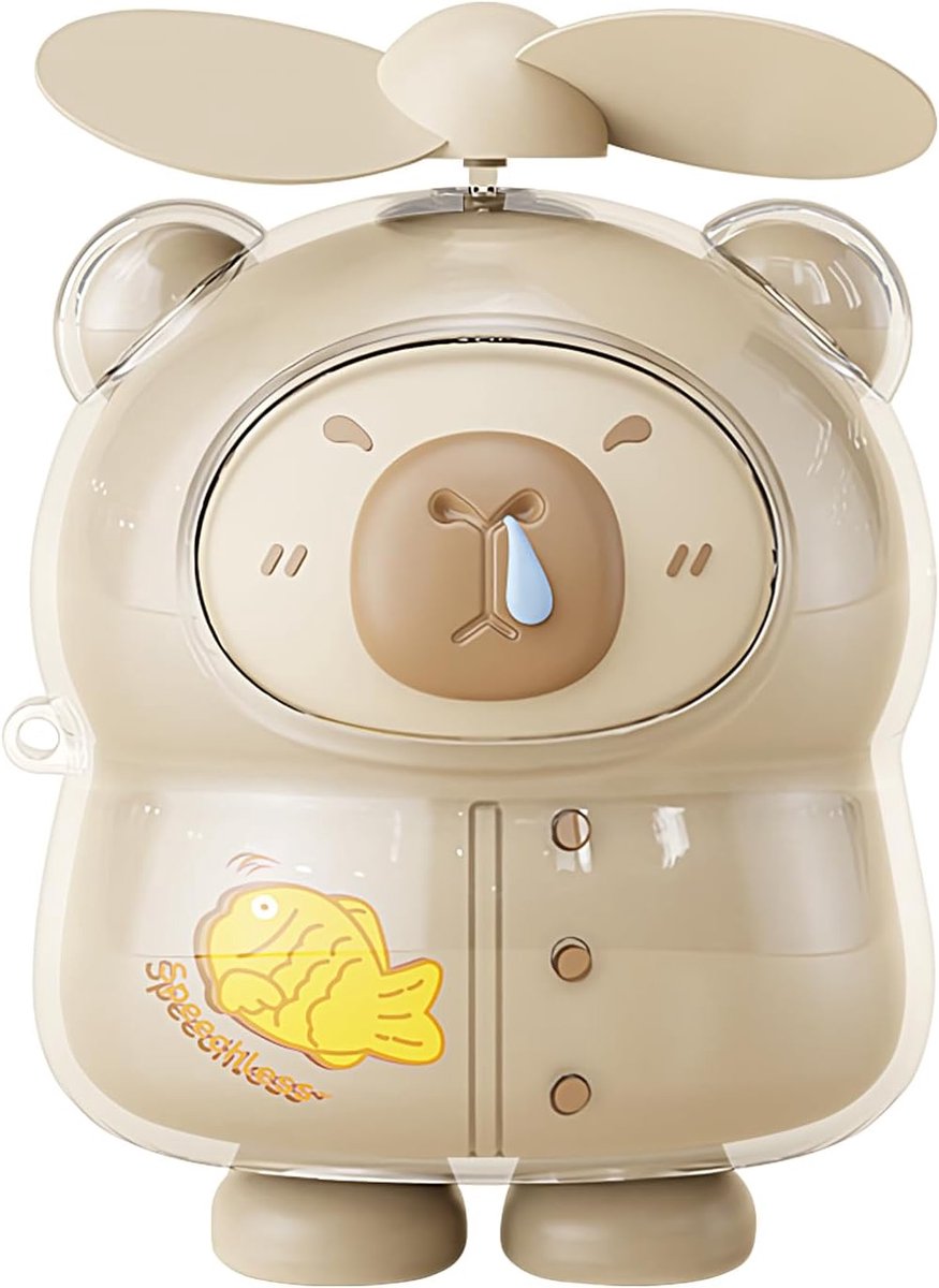 Draagbare Ventilator - Handventilator Geruisloos - Persoonlijke Koeling - Stille Technologie - 5.7x5.8x8.2 cm - Diepe abrikoos